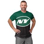 FOCO New York Jets NFL Mens Cropped Big Logo Colorblock Rash Guard - XL