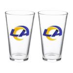 The Memory Company Officially Licensed 2-Pack Glass Beer Pint, Los Angeles Rams