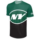 FOCO New York Jets NFL Mens Cropped Big Logo Colorblock Rash Guard - XL