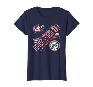 Columbus Blue Jackets Force Navy Officially Licensed T-Shirt, Women, Navy Blue, Large