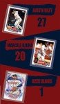 Atlanta Braves Baseball Cards: Ronald Acuna Jr, Ozzie Albies, Matt Olson, Spencer Strider, Austin Riley, Marcell Ozuna, Chipper Jones, Greg Maddux ASSORTED Stars and GOATs (8) Trading Card & Wristbands Gift Pack