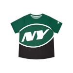 FOCO New York Jets NFL Mens Cropped Big Logo Colorblock Rash Guard - XL