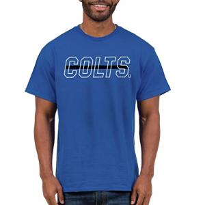 Junk Food Clothing x NFL - Indianapolis Colts - Championship Drive - Unisex Adult Short Sleeve Fan T-Shirt for Men and Women - Size Small