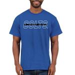 Junk Food Clothing x NFL - Indianapolis Colts - Championship Drive - Unisex Adult Short Sleeve Fan T-Shirt for Men and Women - Size Small