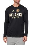 adidas Men's Atlanta United Pre-Game Long Sleeve T-Shirt, Black/Atlanta United, Small