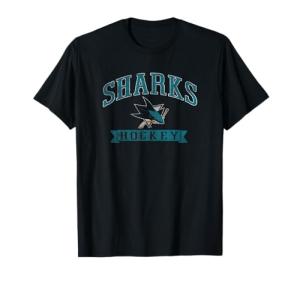 San Jose Sharks Vintage Hockey Black NHL Officially Licensed T-Shirt