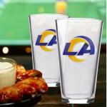 The Memory Company Officially Licensed 2-Pack Glass Beer Pint, Los Angeles Rams