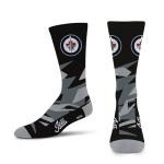 For Bare Feet NHL WINNIPEG JETS Shattered Camo Crew Sock Team Color Large
