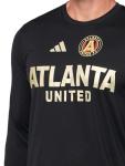 adidas Men's Atlanta United Pre-Game Long Sleeve T-Shirt, Black/Atlanta United, Small