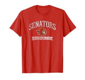 Ottawa Senators Vintage Hockey Red NHL Officially Licensed T-Shirt