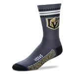 For Bare Feet NHL Vegas Golden Knights 4 Stripe Deuce Crew Sock Team Color YOUTH