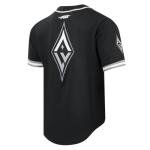 Pro Standard Mens WNBA Las Vegas Aces Mesh Button Down Mesh Top Black/Gray 2XL