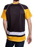 Calhoun NHL Mens Loose Fit Performance Quick Dry Rash Guard Short Sleeve Shirt (Pittsburgh Penguins, X-Large)