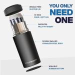 Frost Buddy MLB Universal Buddy - Fits All - Stainless Steel Can Cooler for 12 oz & 16 oz Regular or Slim Cans & Bottles - Stainless Steel (Houston Astros)