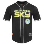 Pro Standard Mens WNBA Chicago Sky Mesh Button Down Mesh Top Black L