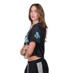 Ultra Game WNBA Official Womens Super Soft Mesh Crop Top T-Shirt, New York Liberty, Team Color, Small