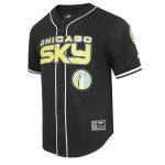 Pro Standard Mens WNBA Chicago Sky Mesh Button Down Mesh Top Black L