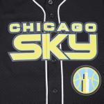 Pro Standard Mens WNBA Chicago Sky Mesh Button Down Mesh Top Black L