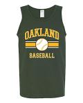 Wild Bobby City of Oakland Baseball Fantasy Fan Sports Mens Tank Top, Forest Green, Large