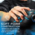 Franklin Sports NFL Carolina Panthers Football - Kids Foam Football - Soft Junior Size 8.5" Ball with 3D Logos - Perfect for Gameday + Tailgates