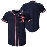 Boston Red Sox MLB Kids Youth 4-18 Navy Team Color Home Embroidered Stitched Logo Baseball Fashion Jersey - Medium 8
