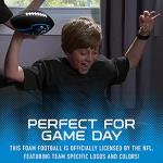 Franklin Sports NFL Carolina Panthers Football - Kids Foam Football - Soft Junior Size 8.5" Ball with 3D Logos - Perfect for Gameday + Tailgates