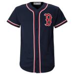 Boston Red Sox MLB Kids Youth 4-18 Navy Team Color Home Embroidered Stitched Logo Baseball Fashion Jersey - Medium 8