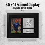 HWC Trading Ronaldo Inter Milan Framed Gifts Printed Signed Autograph Picture for Football Fans and Supporters - US Letter Size