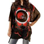 Littlearth NFL Cleveland Browns Caftan Flower, Team Color, 32" x 42"