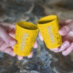 Rico Industries NFL Football Pittsburgh Steelers 2oz Ceramic Shot Glass for Fans, Laser Engraved In Team Color Single Shot Glass