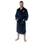NFL Houston Texans Adult Unisex Silk Touch Bathrobe, Large/X-Large, Navy, Officially Licensed Loungewear, Soft Plush Polyester