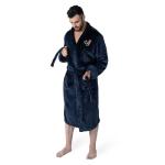 NFL Houston Texans Adult Unisex Silk Touch Bathrobe, Large/X-Large, Navy, Officially Licensed Loungewear, Soft Plush Polyester