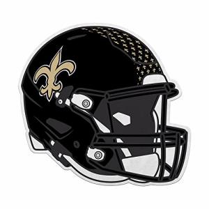 Rico Industries NFL Football New Orleans Saints 3D Helmet Shape Cut Pennant - Home and Living Room Décor - Soft Felt EZ to Hang