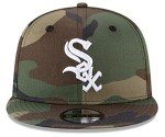 New Era Authentic Exclusive Woodland Camo 9Fifty Snapback Adjustable Hat - OSFM (Chicago White Sox) Green