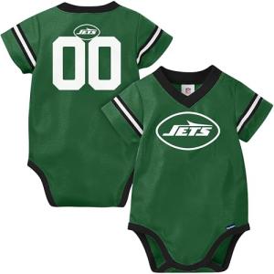 Gerber NFL New York Jets Team Jersey Bodysuit, Green/White New York Jets, 0-3 Months