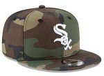 New Era Authentic Exclusive Woodland Camo 9Fifty Snapback Adjustable Hat - OSFM (Chicago White Sox) Green