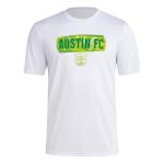 adidas Men's Austin FC MLS Short Sleeve T-Shirt, White Austin FC, Medium