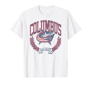 Columbus Blue Jackets Vintage Victory White Licensed T-Shirt