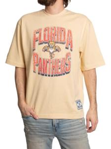 Calhoun NHL Surf & Skate Mens Garment Dyed Vintage Boxy Fit Oversized Soft Retro T-Shirt (Florida Panthers, XX-Large)