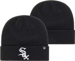 '47 MLB Unisex-Adult Primary Logo Cuffed Knit Primary Logo Team Color Beanie Hat Cold Weather Hat, One Size (Chicago White Sox Black)