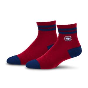 For Bare Feet NHL MONTREAL CANADIENS Cozy Two Stripe Quarter Sock Team Color OSFM