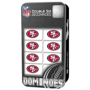 Masterpieces NFL San Francisco 49ers Dominoes Set - Collector Edition, Team Logo, 28 Pieces