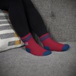 For Bare Feet NHL MONTREAL CANADIENS Cozy Two Stripe Quarter Sock Team Color OSFM