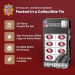 Masterpieces NFL San Francisco 49ers Dominoes Set - Collector Edition, Team Logo, 28 Pieces