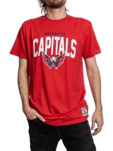 Calhoun NHL Surf & Skate Mens Vintage Style Distressed Heather Tone Rustic T-Shirt (Washington Capitals, XX-Large)