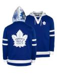 FE NHL Unisex-Adult Toronto Maple Leafs Lace-Up Hoodie, Unisex Hockey Toronto Maple Leafs Sweatshirt, NHL Officially Licensed, Recycled Fabrics, Blue, X-Large