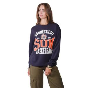Ultra Game WNBA Official Unisex Super Soft Oversized Crewneck Sweatshirt, Connecticut Sun, Sand, Large