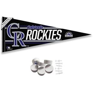 WinCraft Colorado Rockies Pennant Banner and Wall Tack Pads