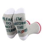 TSOTMO 2 Pairs Football Socks Please Do Not Disturb I’m Watching The P Socks Gift For Men women (PACKERS socks)