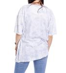 Calhoun NHL Womens Oversized Loose Fit Drop Shoulder Tie Dye Crewneck Short Sleeve T-Shirt (Tampa Bay Lightning, Small/Medium)